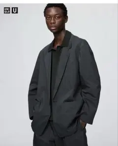 ユニクロU リラックスフィットジャケット ブラック Sサイズ（UNIQLO） ユニクロU リラックスフィットジャケット ブラック Sサイズ（UNIQLO