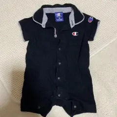 Champion ポロスタイル ロンパース 70サイズ 黒