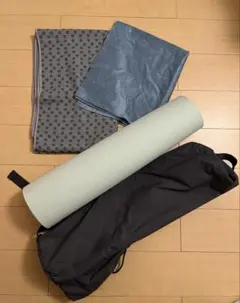 LAVA ヨガマット ヨガラグ　2枚　ブルー イエロー　収納バッグ　セット