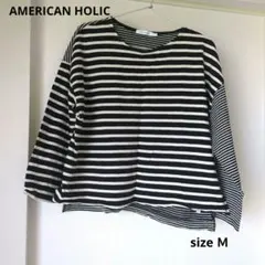 AMERICAN HOLIC☆ボーダー長袖Tシャツ M