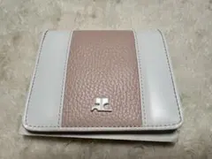 courrèges 二つ折り財布 ホワイト/ピンクのサムネイル