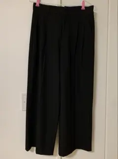 GU タックワイドパンツ ブラック XL