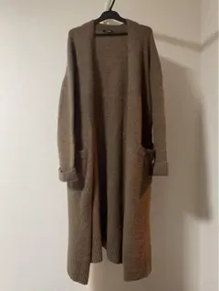 アルパカ混　ロングカーディガン