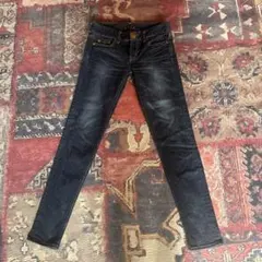 SLY ストレッチ　スリムジーンズ　25 インチ　金ボタン　スキニー