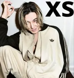 新品 アディダス ジャージ メッシュ トラックトップ 藤井風 XS ベージュ