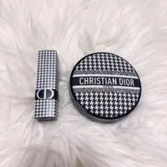 Dior 千鳥柄 ルージュディオール リップ 525 ファンデーションケース