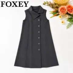 美品✨フォクシーニューヨーク キャミギャザーワンピース 40日本製