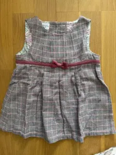 チェック柄ノースリーブワンピース