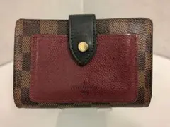 ルイヴィトン ダミエ ジュリエット エべヌ 二つ折り財布 N60381