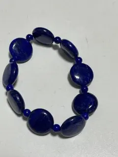 ラピスラズリ ブレスレット コイン型　内径14cm