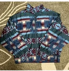 【珍柄】KAOTIC ネイティブ柄 ナイロンジャケット XL 90s 総柄のサムネイル