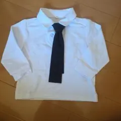 子供用フォーマルシャツ 白 ネクタイ付き