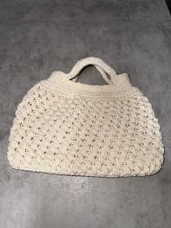 ハンドメイド かぎ編みバッグ｜ナチュラル 韓国風 ミニトート