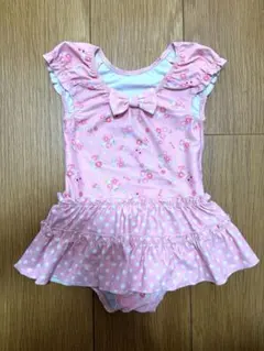 ミキハウス 花柄 水着 ベビー女の子　90cm