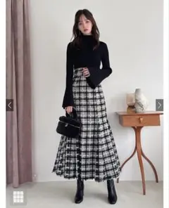 グレイル チェック柄オーガンジーマーメイドスカート[tw1230]
