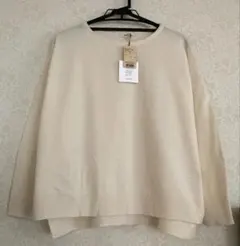 新品　studio CLIP ハイミックスウール　ニット　アイボリー　フリー