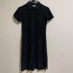 LACOSTE ブラック シャツワンピース 半袖