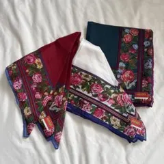 KENZO 花柄ハンカチ　43×43　3枚セット　綿100%