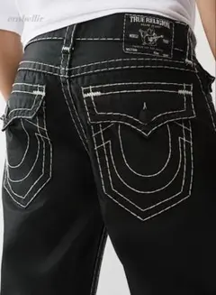 TRUE RELIGION RICKY ストレートデニム ブラック 30 - メルカリ