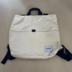 BEAMS BOY アイボリーキャンバスリュック