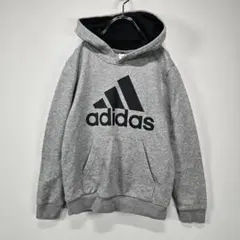 adidas【アディダス】キッズ　パーカー　プルオーバー　デカロゴ