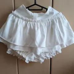 GRL　インパン付きリボンミニスカート　オフホワイト