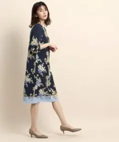 未使用品級 22ss sunauna アルールプリントワンピース 洗える 34