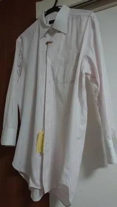 【値下げ】D'URBAN ダーバン Yシャツ 長袖 ストライプ スナップボタン