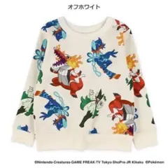 ポケモンキャラクター トレーナー オフホワイトのサムネイル