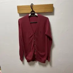 EAST BOY ワインレッド Vネック カーディガン