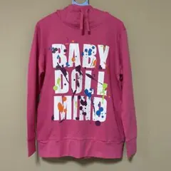 BABYDOLL パーカー 濃ピンク XLサイズ フード付き