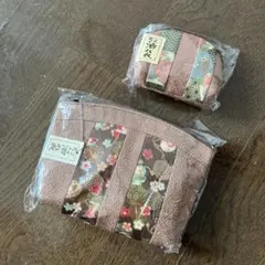 花柄ポーチセット 大小2点