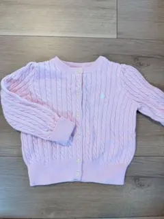 値下げ【美品】Ralph Lauren ピンクカーディガン 18M