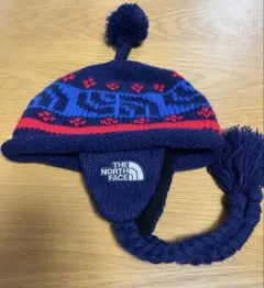 THE NORTH FACE ニット帽 ポンポン紐付き 子供用 １〜２歳用