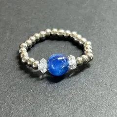 BR418 天然石 パワーストーン ビーズリング カイヤナイトシリカ ステンレス