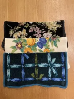 シェニール織　ハンカチタオル　3枚セット