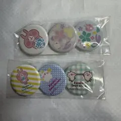 カナヘイの小動物 ピスケ＆うさぎ 缶バッチearth music&ecology