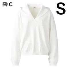 UNIQLO : C リラックスフーデッドセーター ユニクロC オフホワイト S