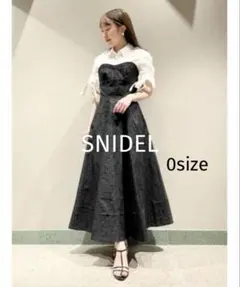 【美品】 SNIDEL ジャガードベアドッキングワンピース / サイズ0