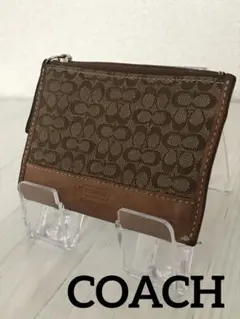 COACH コーチ　コインケース　シグネチャー　ベージュ　小銭入れ