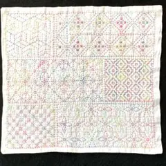 刺し子 ふきん 寄せ模様Ⅲ ホビーラホビーレ 完成品
