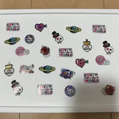ドクロ　平成女児　レトロ　フレークシール　まとめ売り　ロック　ロゴ　かっこいい