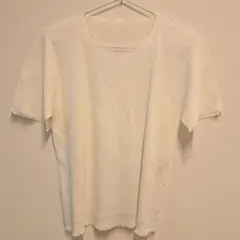 プリーツプリーズ イッセイミヤケ 半袖ワンピース 無地 オフホワイト 3 PLEATS PLEASEイッセイミヤケ 半袖ワンピース 無地 オフホワイト 3