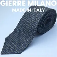 ハンドメイド イタリア ネクタイ シルク混ウール ジエレ ミラノ 濃紺 314