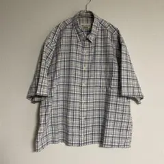 80s 90s Eddie Bauer チェック柄 半袖シャツ M