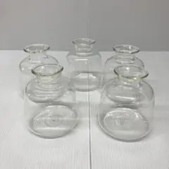 【5個セット】ガラス フラワーベース 花瓶 一輪挿し 北欧風 クリア※未使用保管