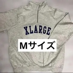 XLARGE ハーフジップ スウェットシャツ グレー