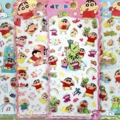 【海外正規品】クレヨンしんちゃん クリスタルステッカー ぷっくりシール 立体