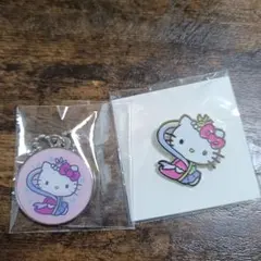 淡路島　キティ　ピンバッジ　キーホルダー