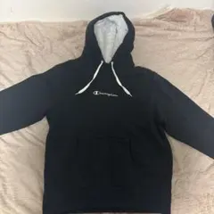 Champion ブラック スウェットパーカー